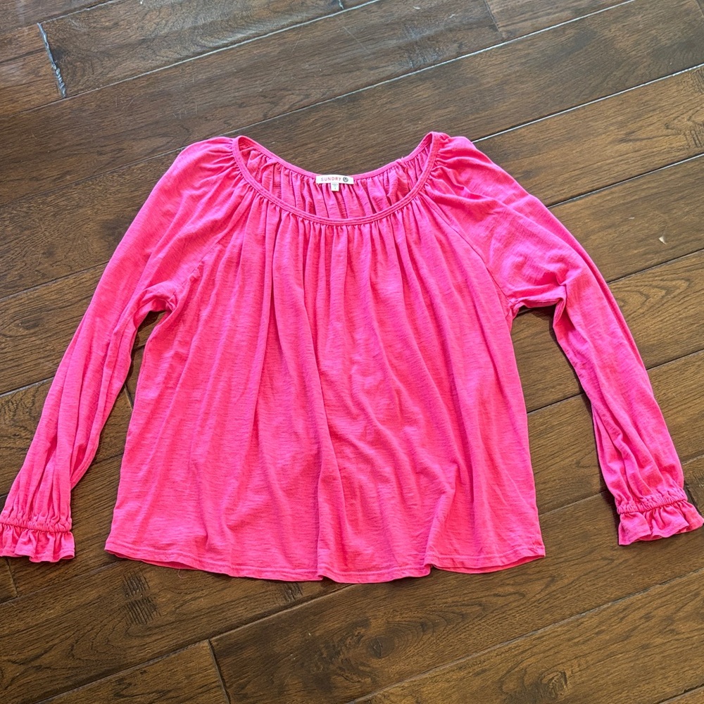 Sundry Pink Long Sleeve Top